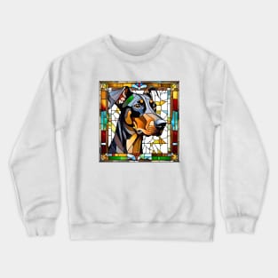 Stained Glass Doberman Pinscher Crewneck Sweatshirt